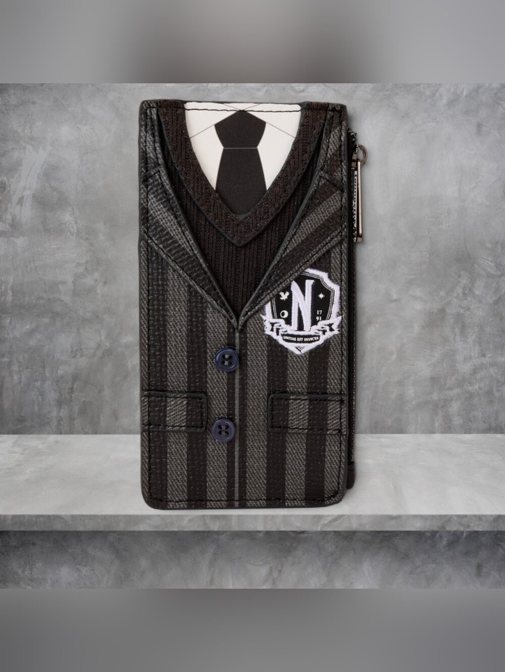 NWT Loungefly Wednesday Addams Nevermore Uniform Cosplay Card Holder 🖤